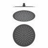 Kibi Circular 10 Metal Ultra Thin Profile Rain Shower Head 1.75 GPM - Matte Black SH1001MB